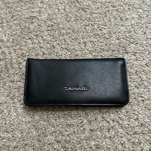 Tahari Black Leather Clutch